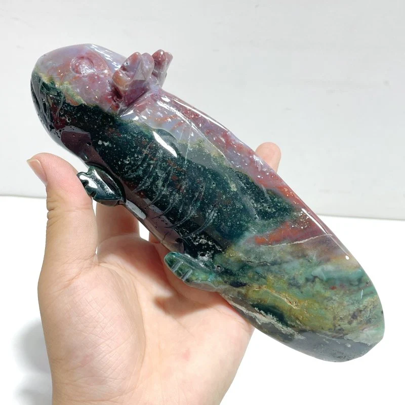 5 Pieces Ocean Jasper Newt Carving - Image 2
