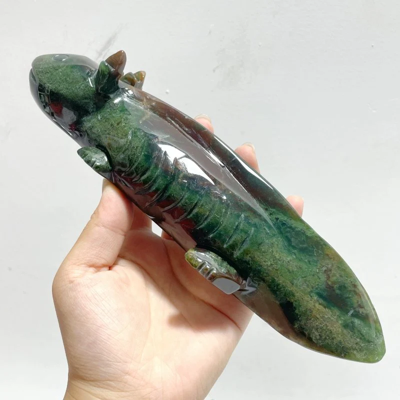 5 Pieces Ocean Jasper Newt Carving - Image 3