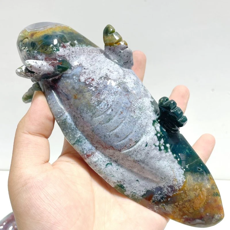 5 Pieces Ocean Jasper Newt Carving - Image 4
