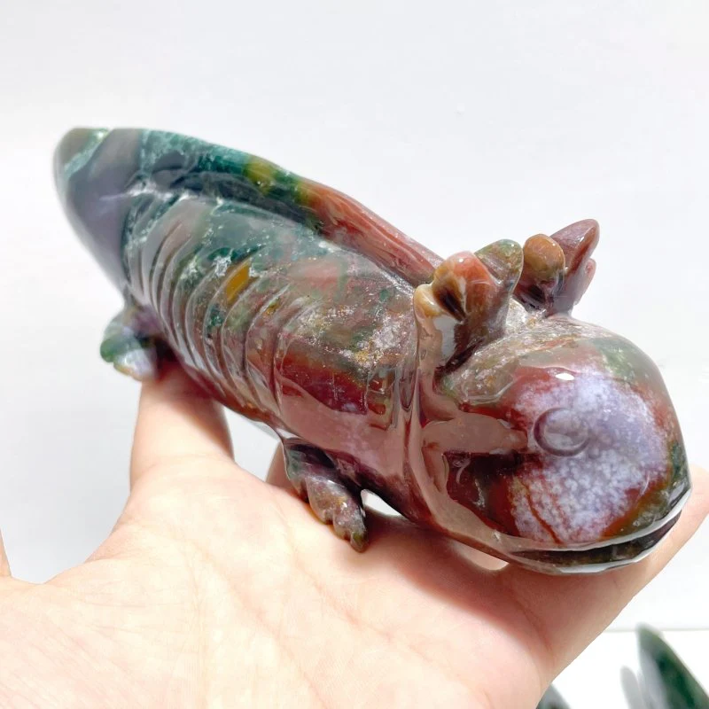 5 Pieces Ocean Jasper Newt Carving - Image 7