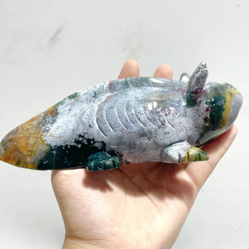 5 Pieces Ocean Jasper Newt Carving - Image 8