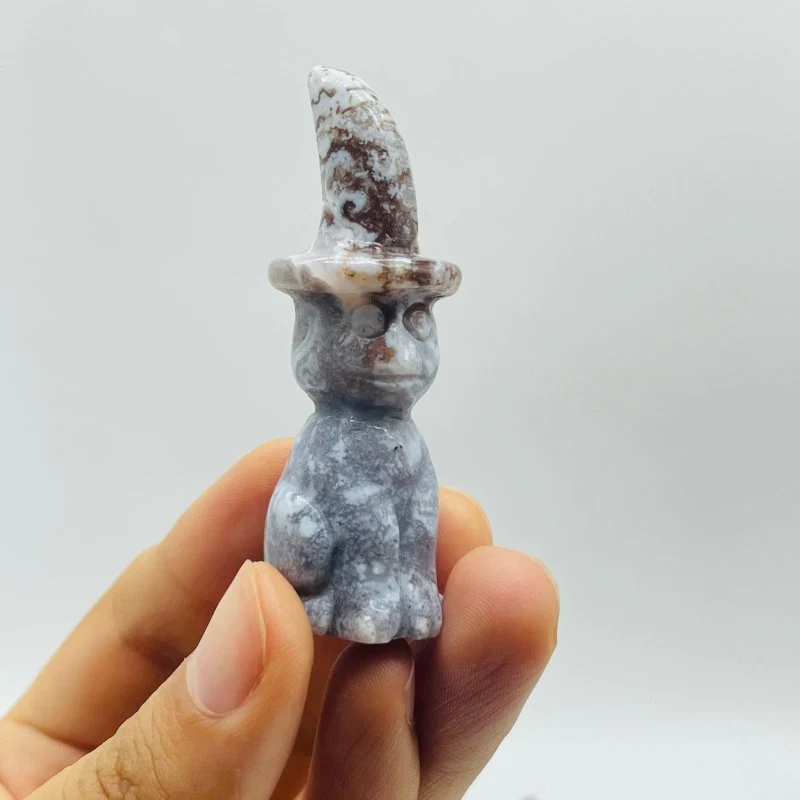 27 Pieces Ocean Jasper Wizard Cat Carving - Image 4