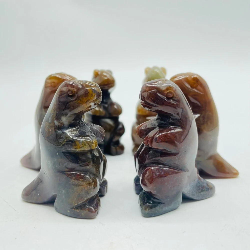Ocean Jasper Dinosaur Carving Wholesale - Image 2