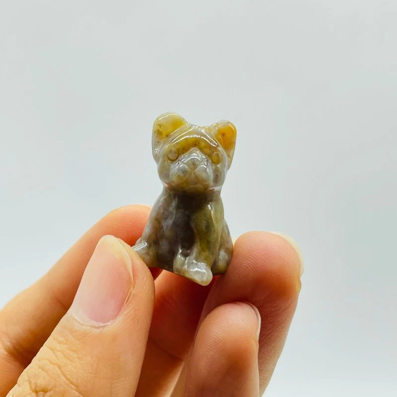 Ocean Jasper Dog Carving Wholesale - Image 2