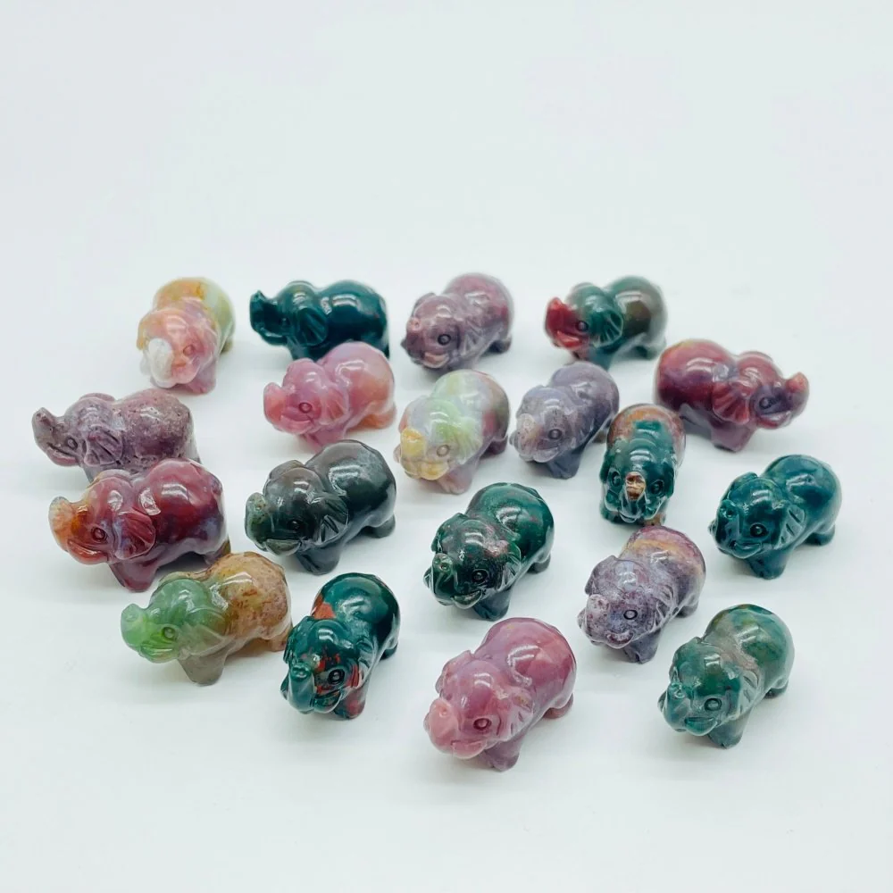 Ocean Jasper Elephant Carving Animal Wholesale - Image 4
