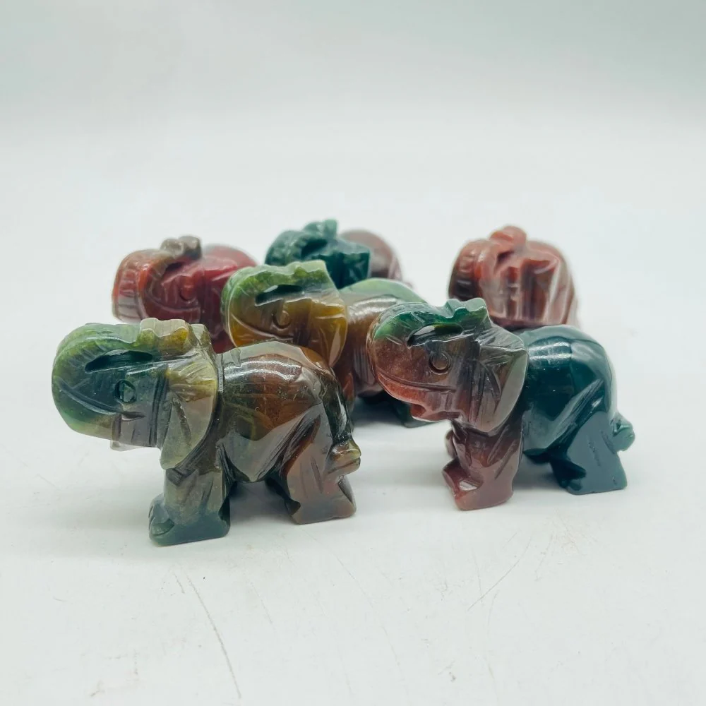 High Quality Ocean Jasper Elephant Crystals Carving Wholesale - Image 2