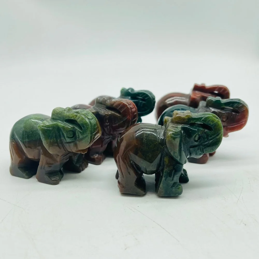 High Quality Ocean Jasper Elephant Crystals Carving Wholesale - Image 3