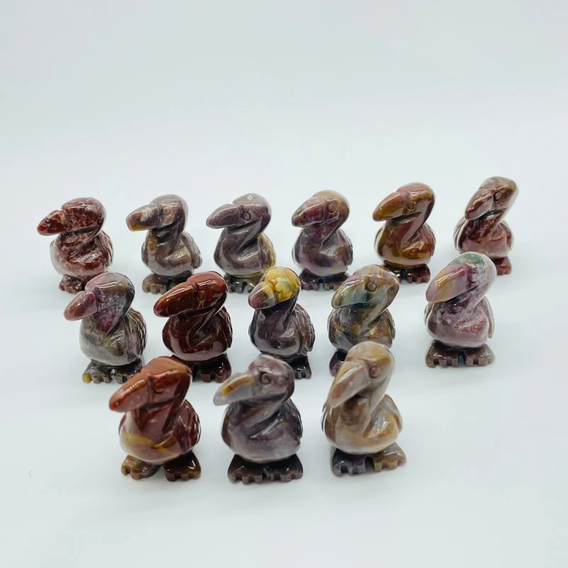 Ocean Jasper Flamingos Carving Wholesale - Image 3