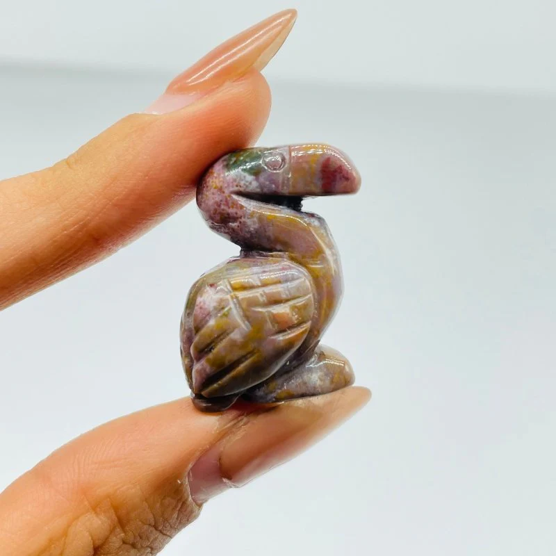 Ocean Jasper Flamingos Carving Wholesale - Image 4