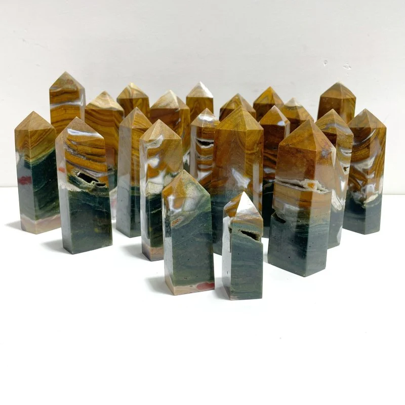 21 Pieces Ocean Jasper Four-sided Point #2