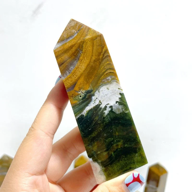 21 Pieces Ocean Jasper Four-sided Point #2 - Image 2