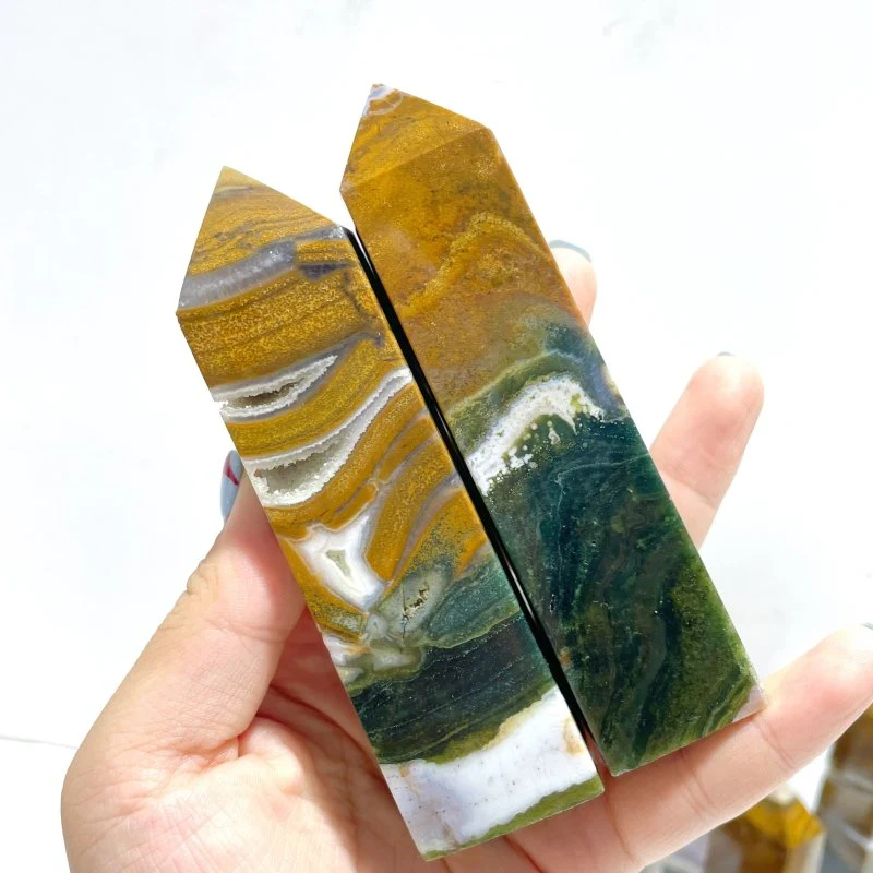 21 Pieces Ocean Jasper Four-sided Point #2 - Image 5