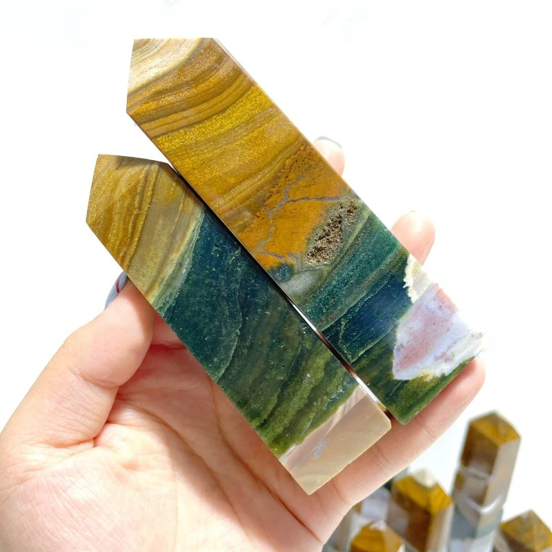 21 Pieces Ocean Jasper Four-sided Point #2 - Image 6
