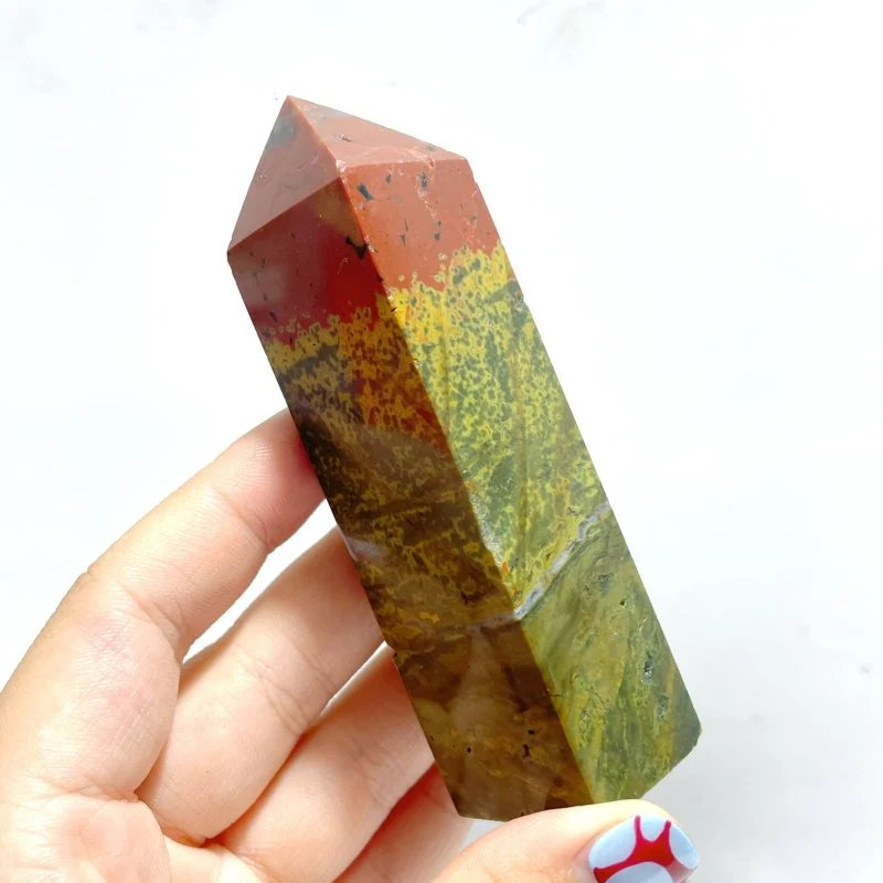 17 Pieces Ocean Jasper Four-sided Point #1 - Image 3
