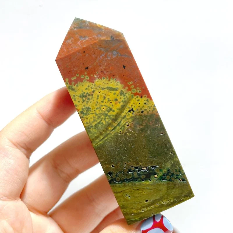 17 Pieces Ocean Jasper Four-sided Point #1 - Image 4