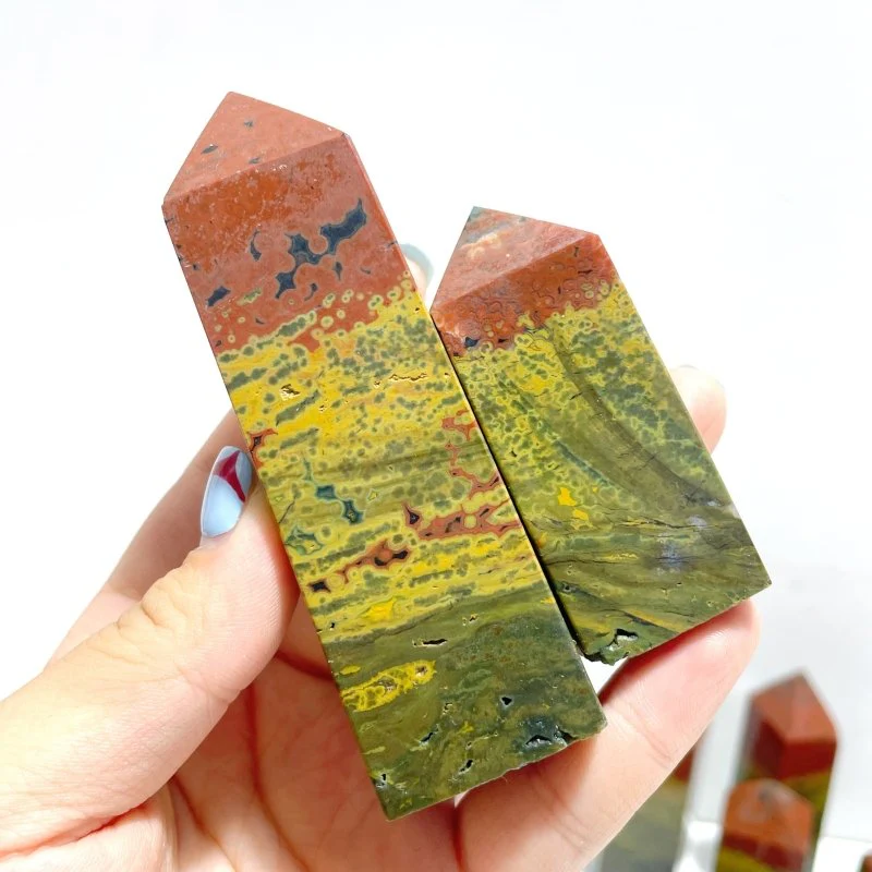 17 Pieces Ocean Jasper Four-sided Point #1 - Image 5