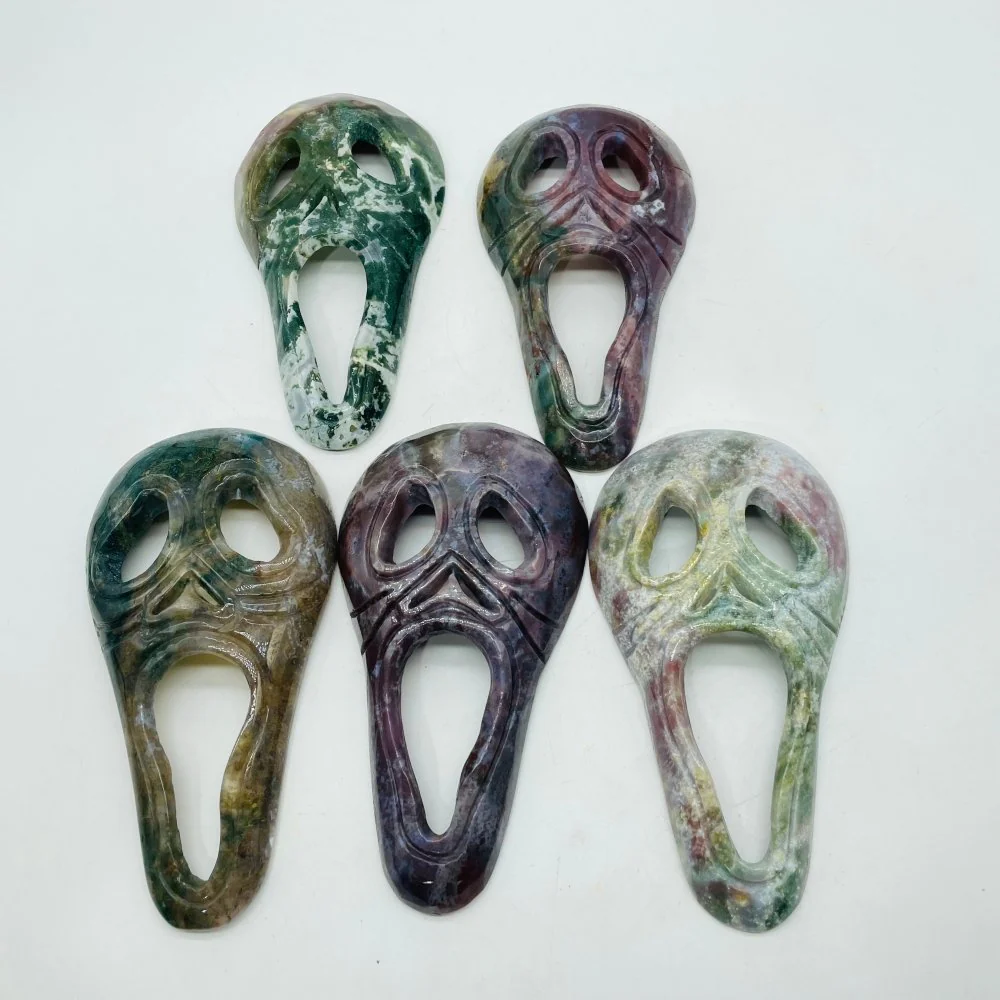 Ocean Jasper Ghost Mask Carving Halloween Wholesale - Image 2