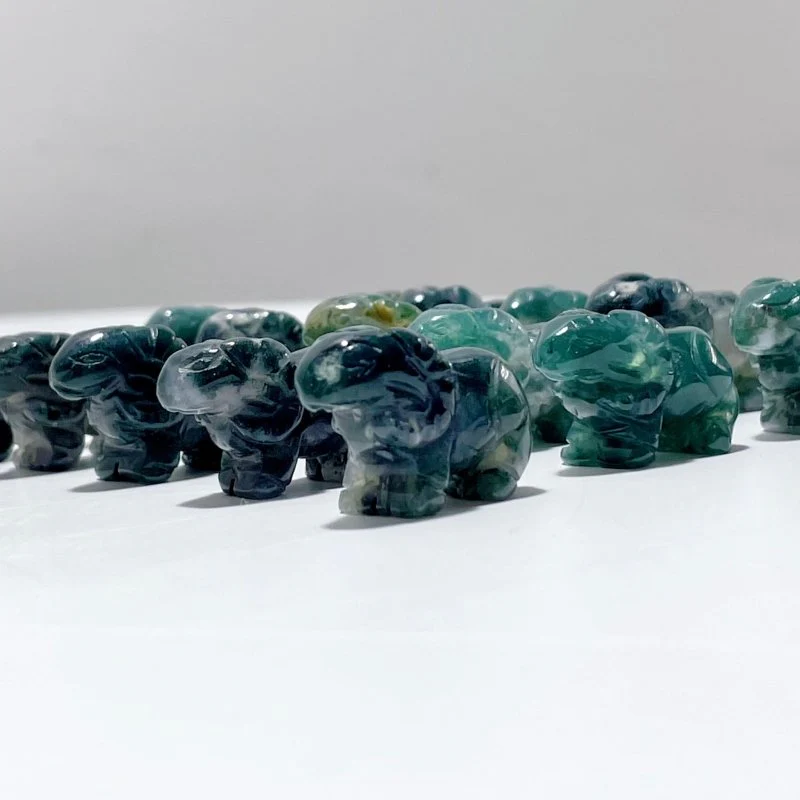 Moss Agate Goat Sheep Carving Wholesale - Image 2
