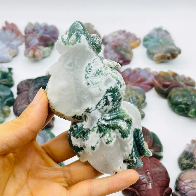 15 Pieces Ocean Jasper Beautiful Goldfish Carving - Image 4