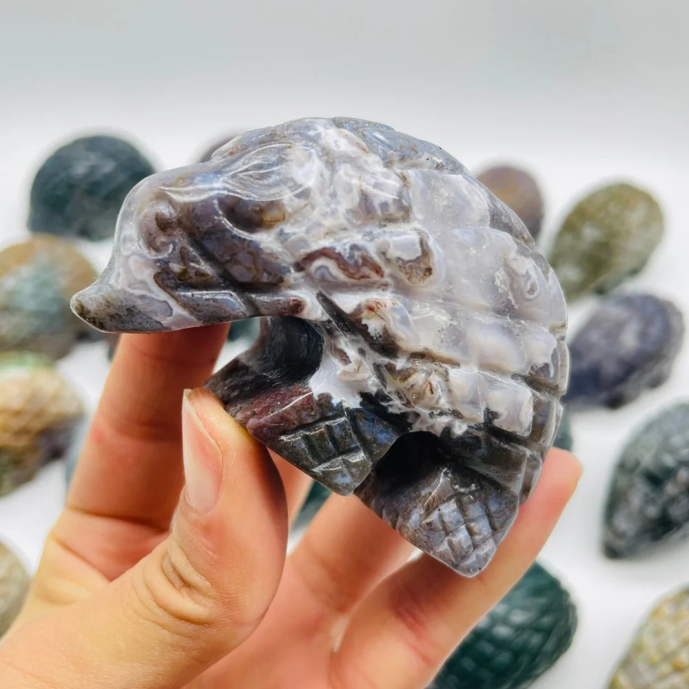 20 Pieces Large Ocean Jasper Hedgehog Carving - Image 5