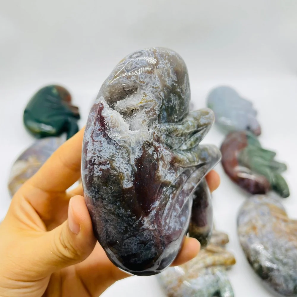 15 Pieces Ocean Jasper Kidney Carving - Image 2