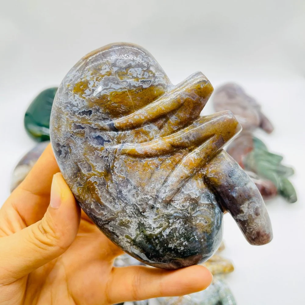 15 Pieces Ocean Jasper Kidney Carving - Image 3