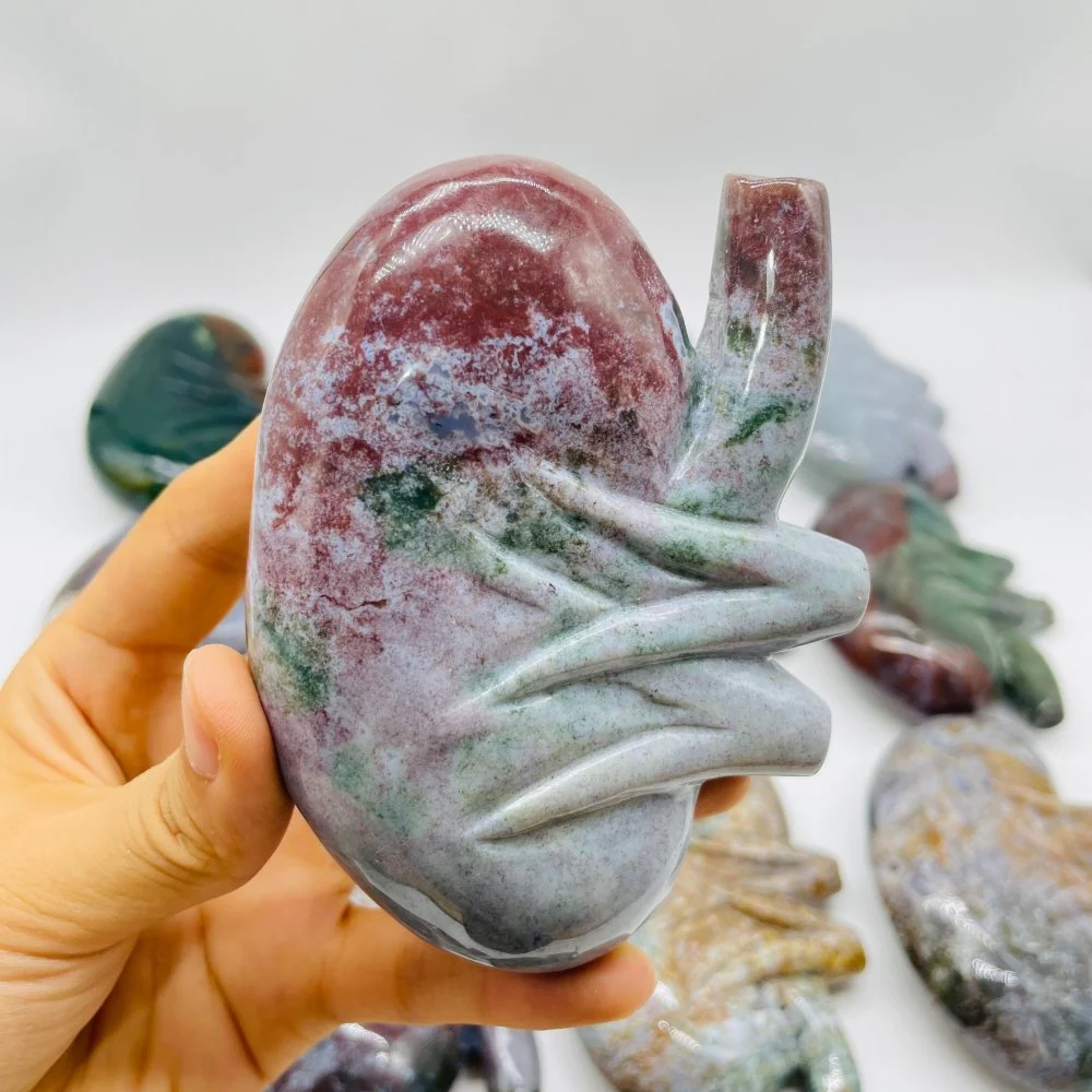15 Pieces Ocean Jasper Kidney Carving - Image 6