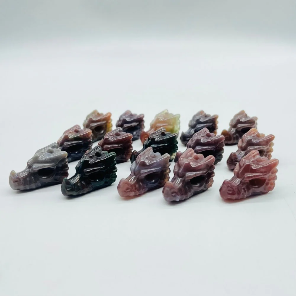 Ocean Jasper Mini Dragon Head Carving Wholesale - Image 2