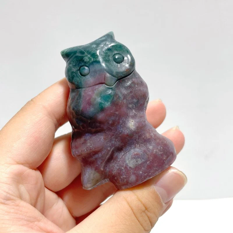 Ocean Jasper Owl Carving Wholesale - Image 2