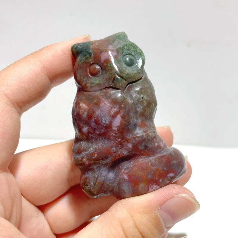 Ocean Jasper Owl Carving Wholesale - Image 3