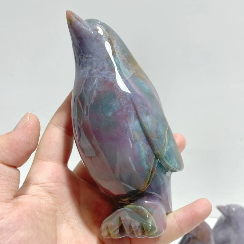 7 Pieces Ocean Jasper Penguin Carving - Image 3