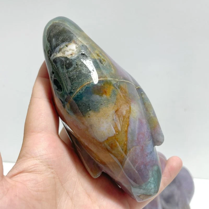 7 Pieces Ocean Jasper Penguin Carving - Image 5