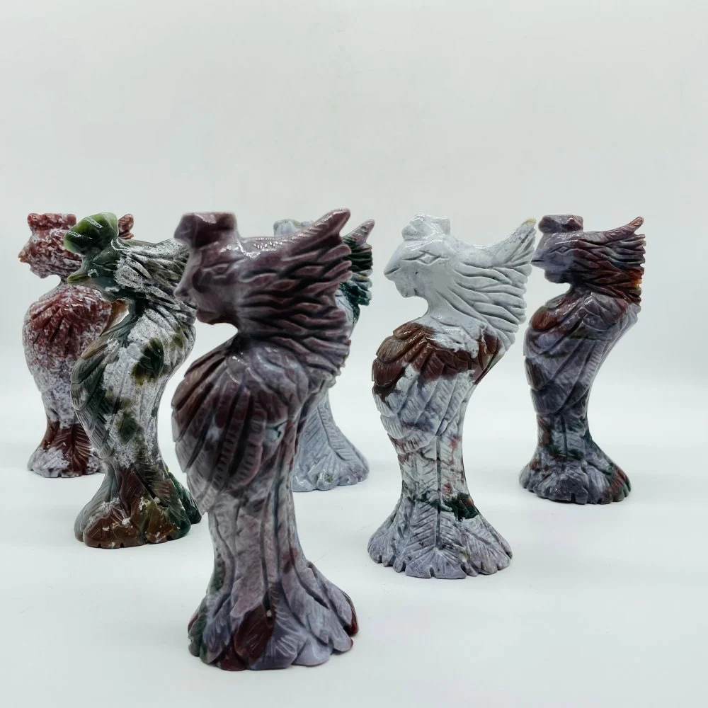 Ocean Jasper Phoenix Carving Wholesale - Image 3