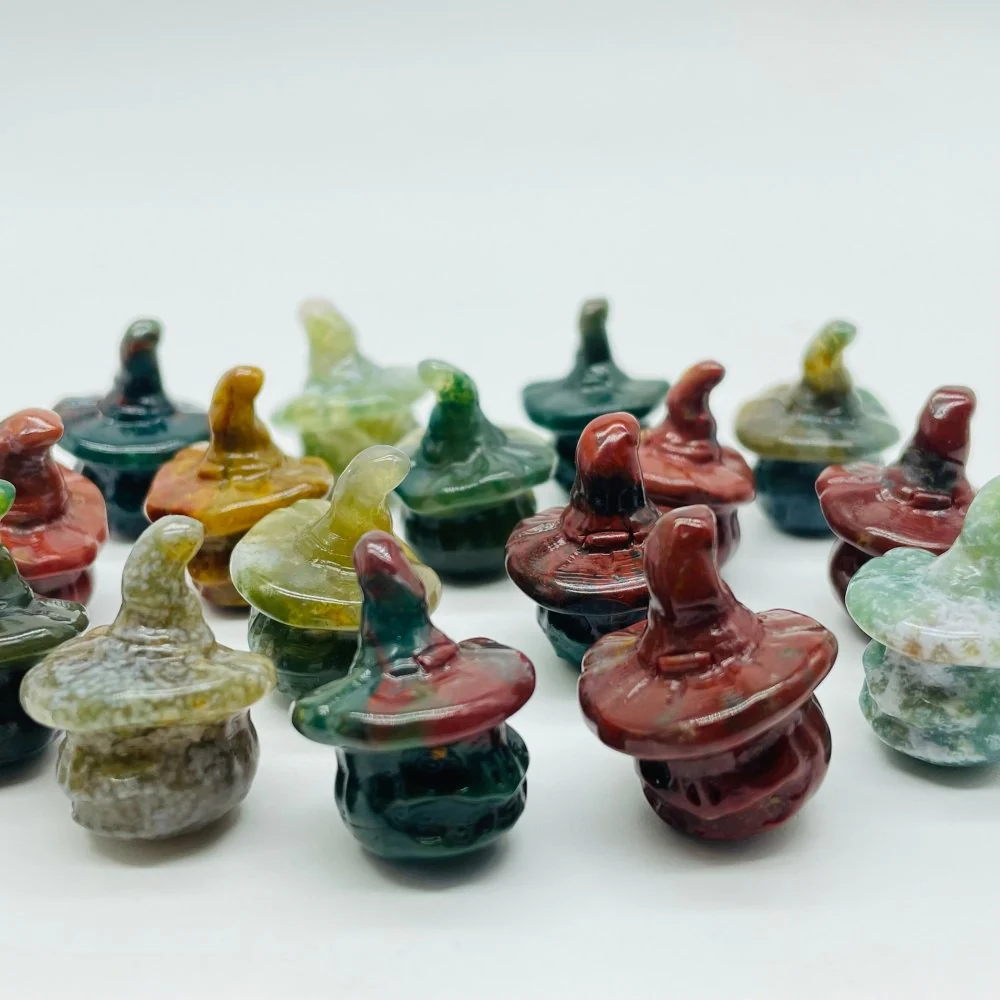 Ocean Jasper Pumpkin Wizard Carving Wholesale - Image 3