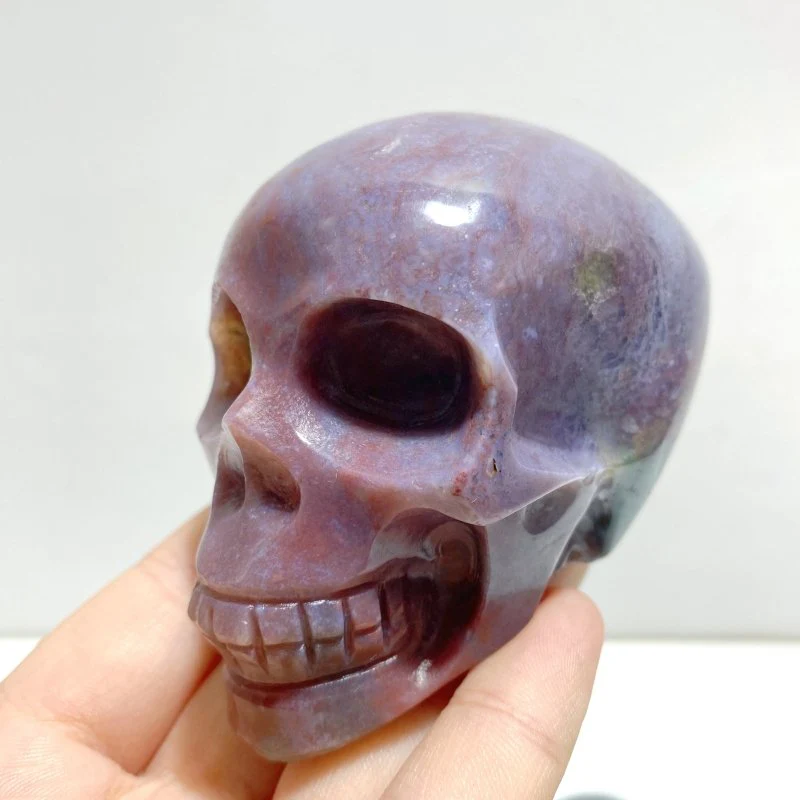 6 Pieces Ocean Jasper Skull Carving - Image 2