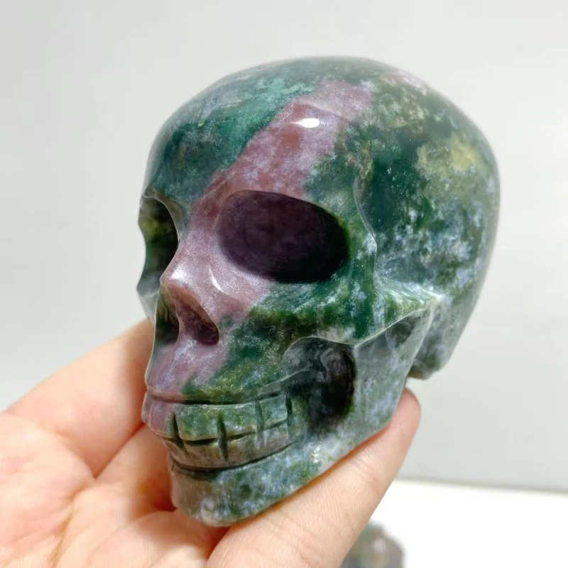 Ocean Jasper Skull Carving Wholesale - Image 3