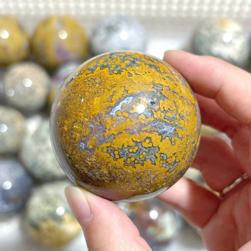 25 Pieces Beautiful Ocean Jasper Spheres - Image 4
