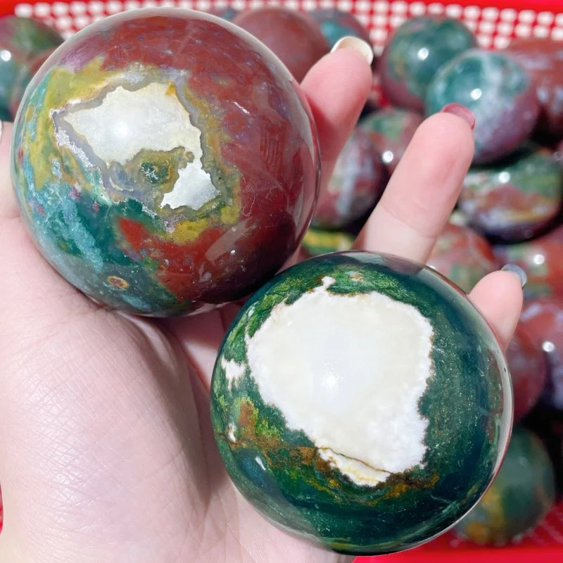 2-2.6in Colorful Ocean Jasper Spheres Wholesale - Image 2