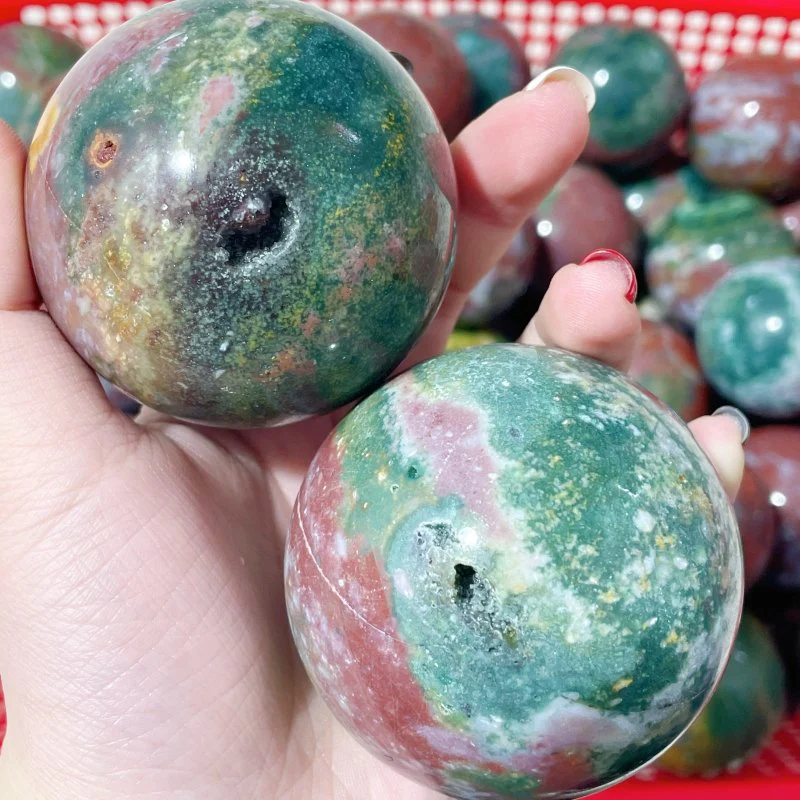 2-2.6in Colorful Ocean Jasper Spheres Wholesale - Image 7