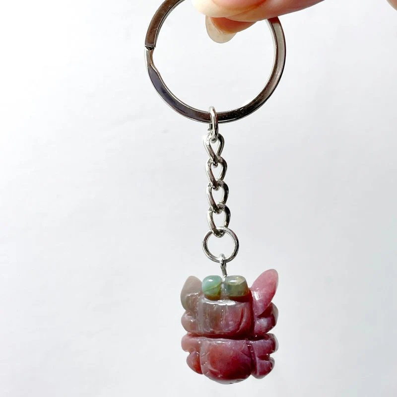 Ocean Jasper Spider Carving Keychain Wholesale - Image 2