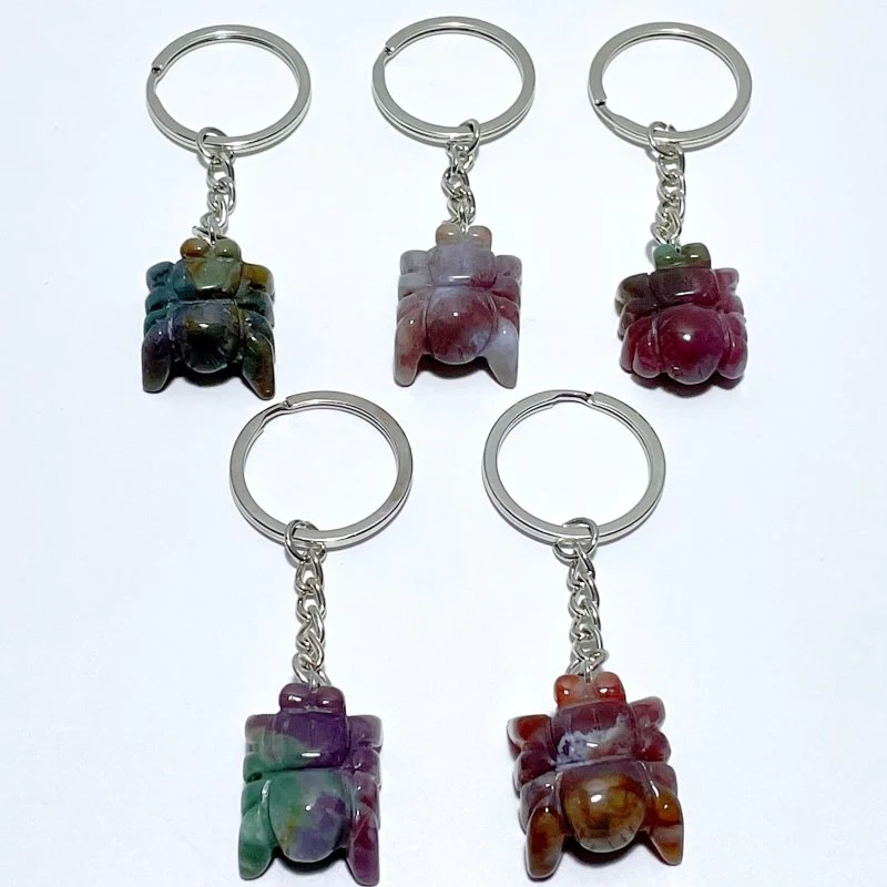 Ocean Jasper Spider Carving Keychain Wholesale - Image 4