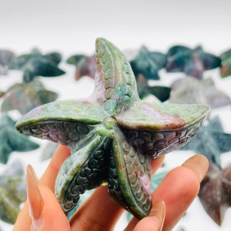 29 Pieces Beautiful Ocean Jasper Starfish Carving - Image 3