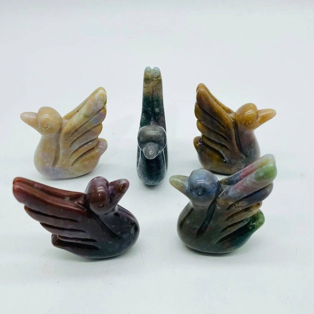 Ocean Jasper Swan Carving Wholesale - Image 3