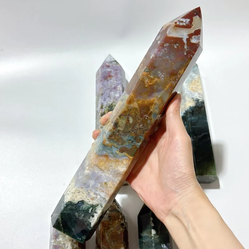 8 Pieces Large Ocean Jasper Points - Image 2