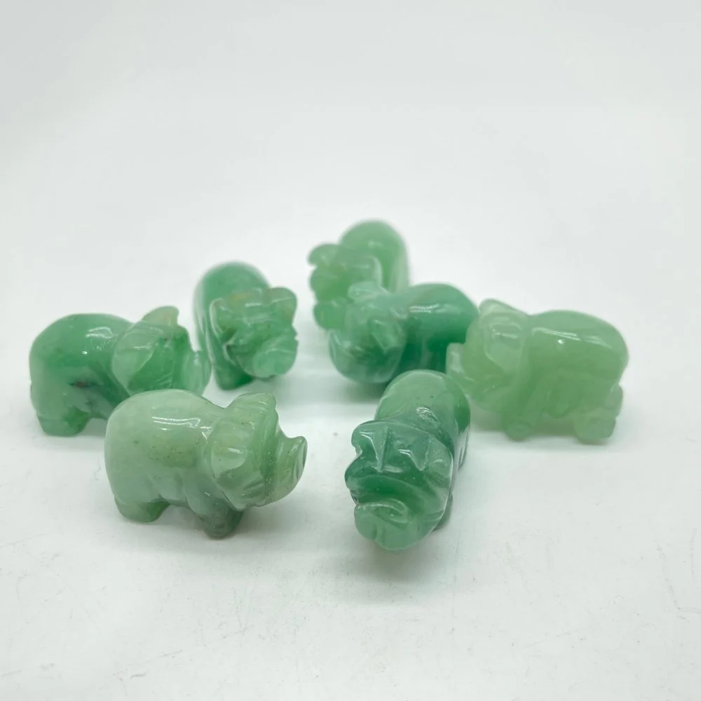 Opalite& Aventurine Mini Pig Carving Animal Wholesale - Image 3