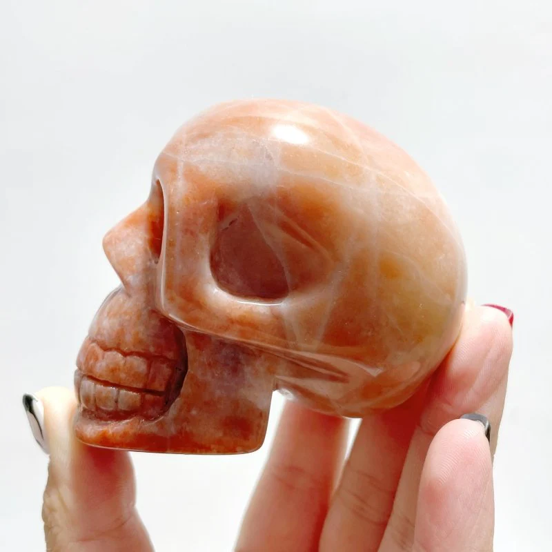 15 Pieces Orange Jade Skull Carving - Image 3