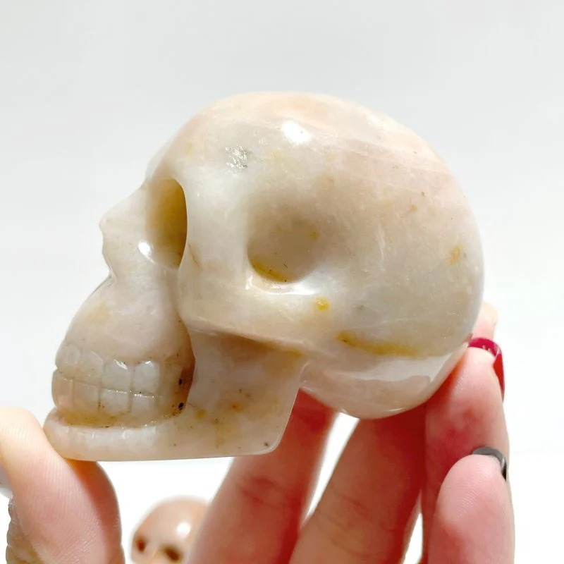 15 Pieces Orange Jade Skull Carving - Image 6