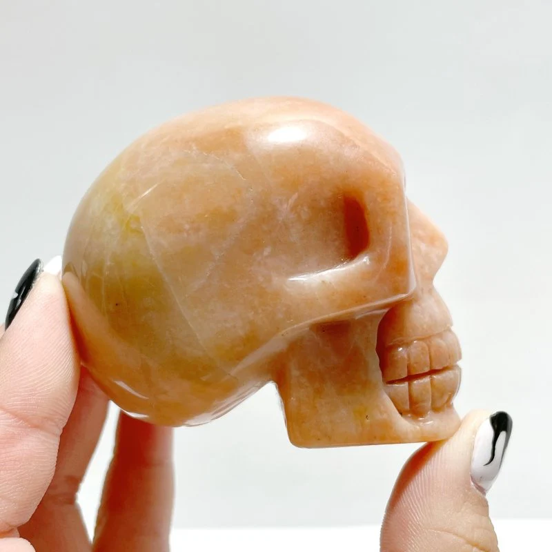 15 Pieces Orange Jade Skull Carving - Image 7