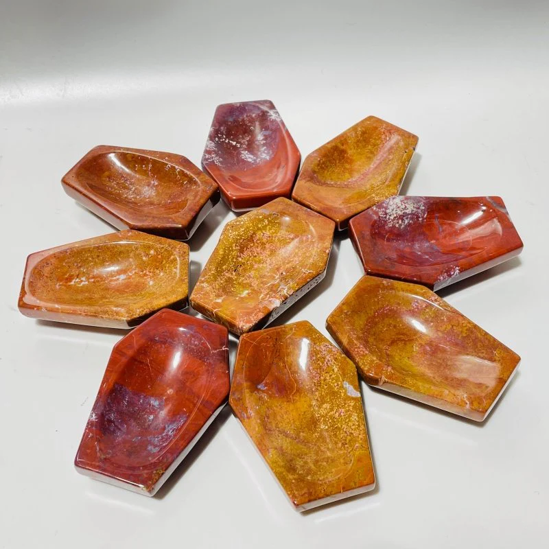 Orange Ocean Jasper Bowl Coffin Wholesale - Image 3