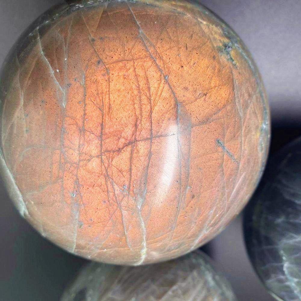 Orange&Purple Labradorite Sphere Quartz Wholesale - Image 4